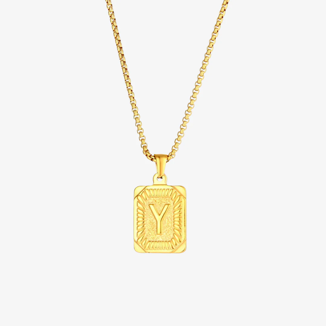Monogram Pendant Initial Letter Necklace - Image 31