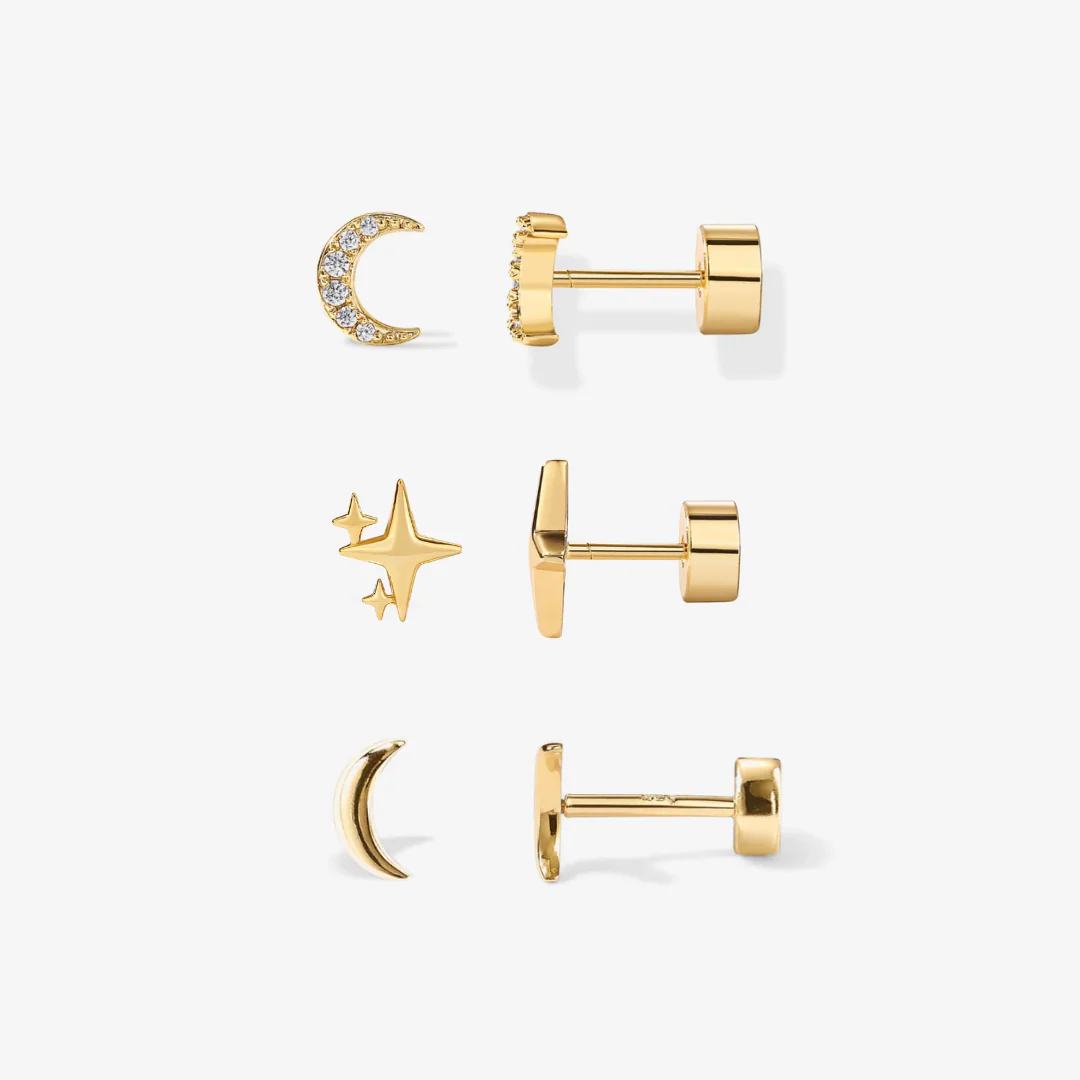 Multi-Shape Flat Back Stud Earrings - Image 10