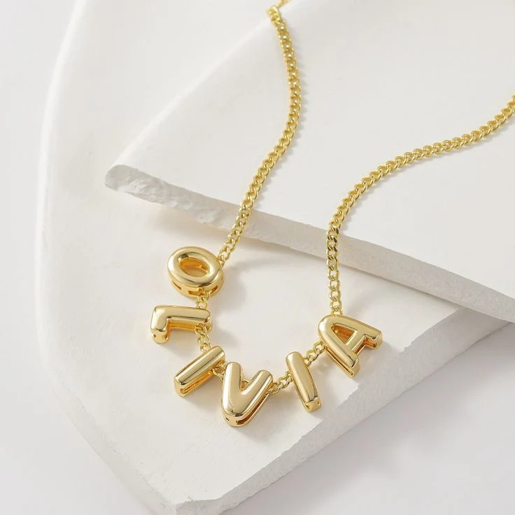 Custom Name Bubble Necklace - Image 12