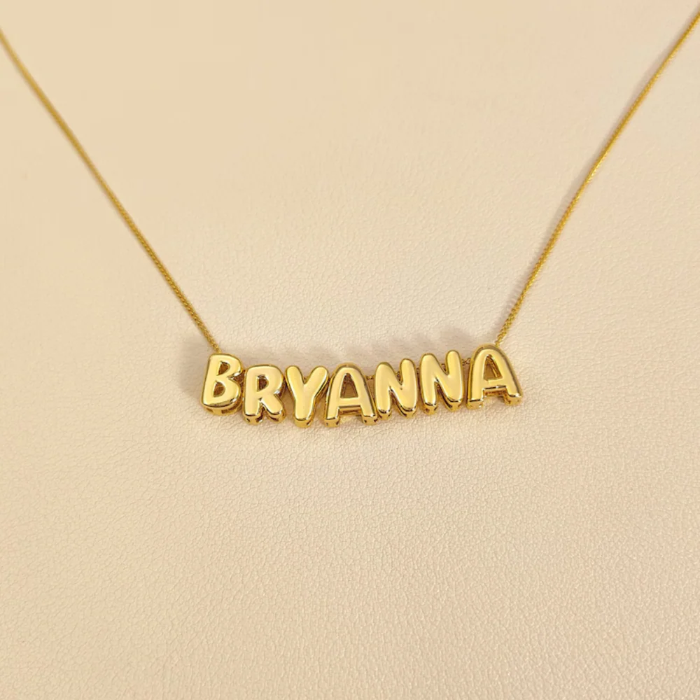 Custom Name Bubble Necklace - Image 6