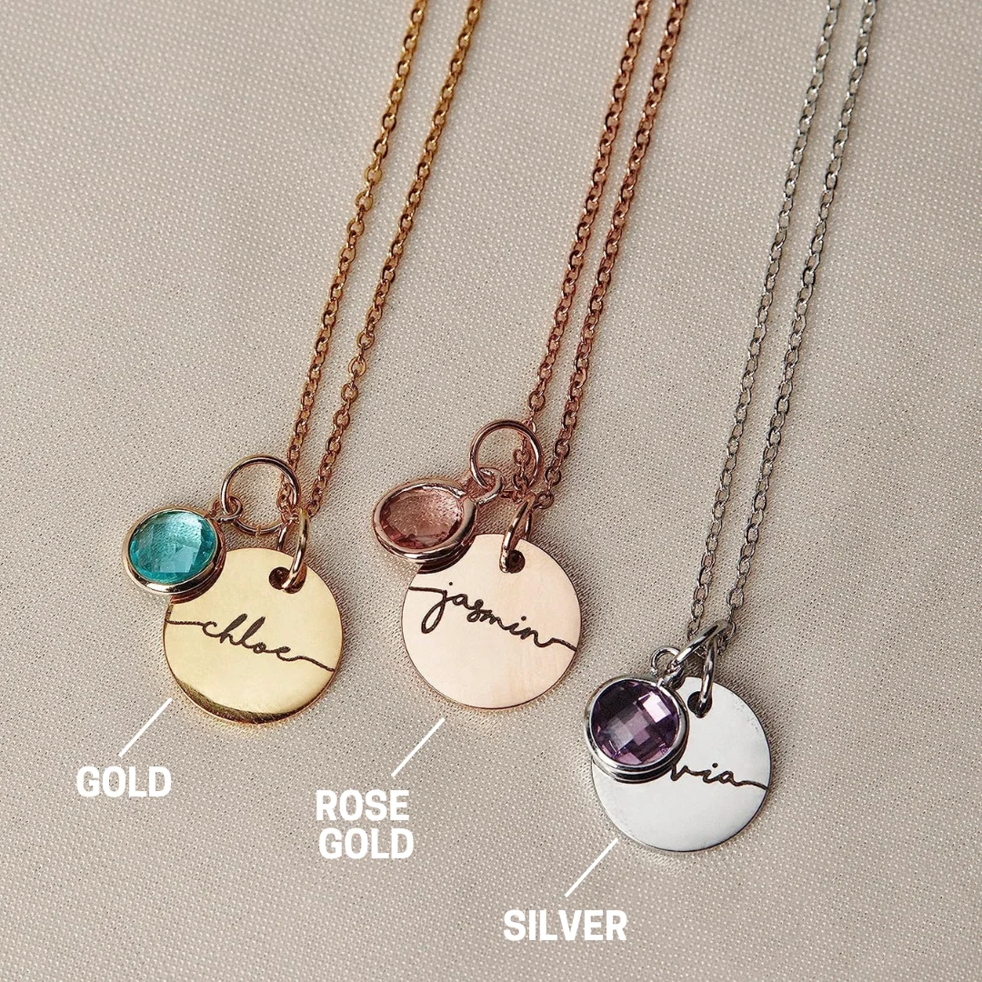 Birthstone Name Necklace - Image 4