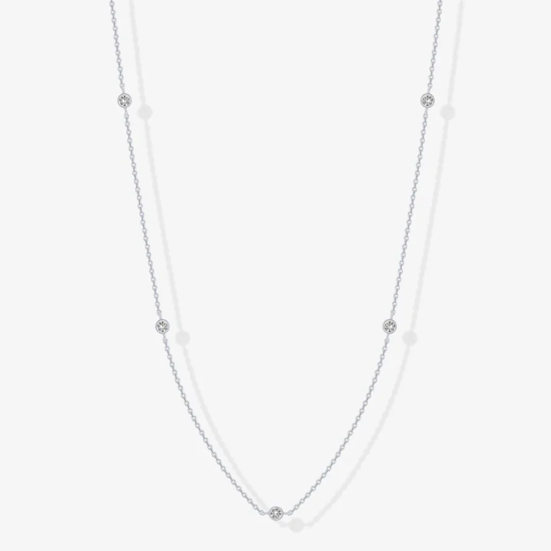 Simulated Diamond Station Necklace - Image 5