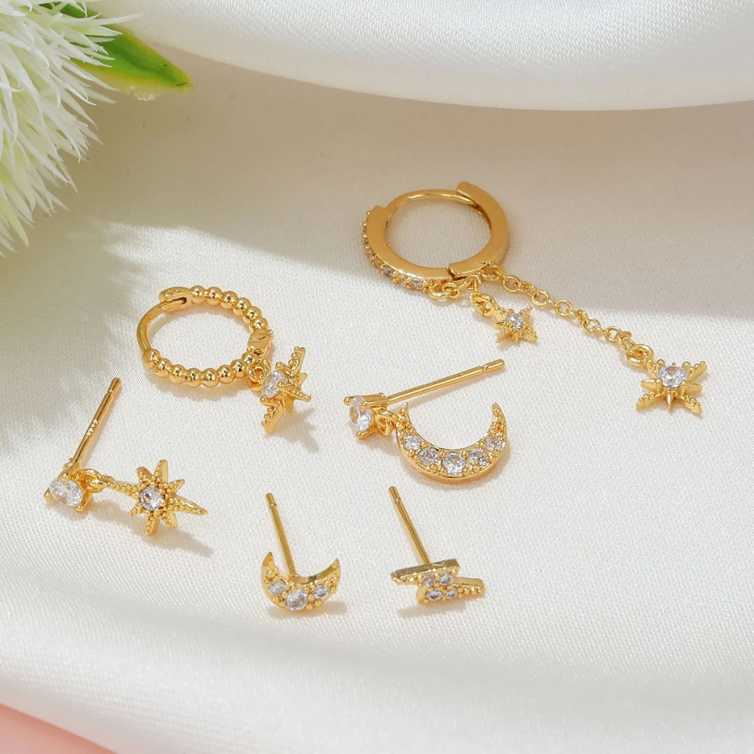Stars & Moon Earring Charm Set - Image 3