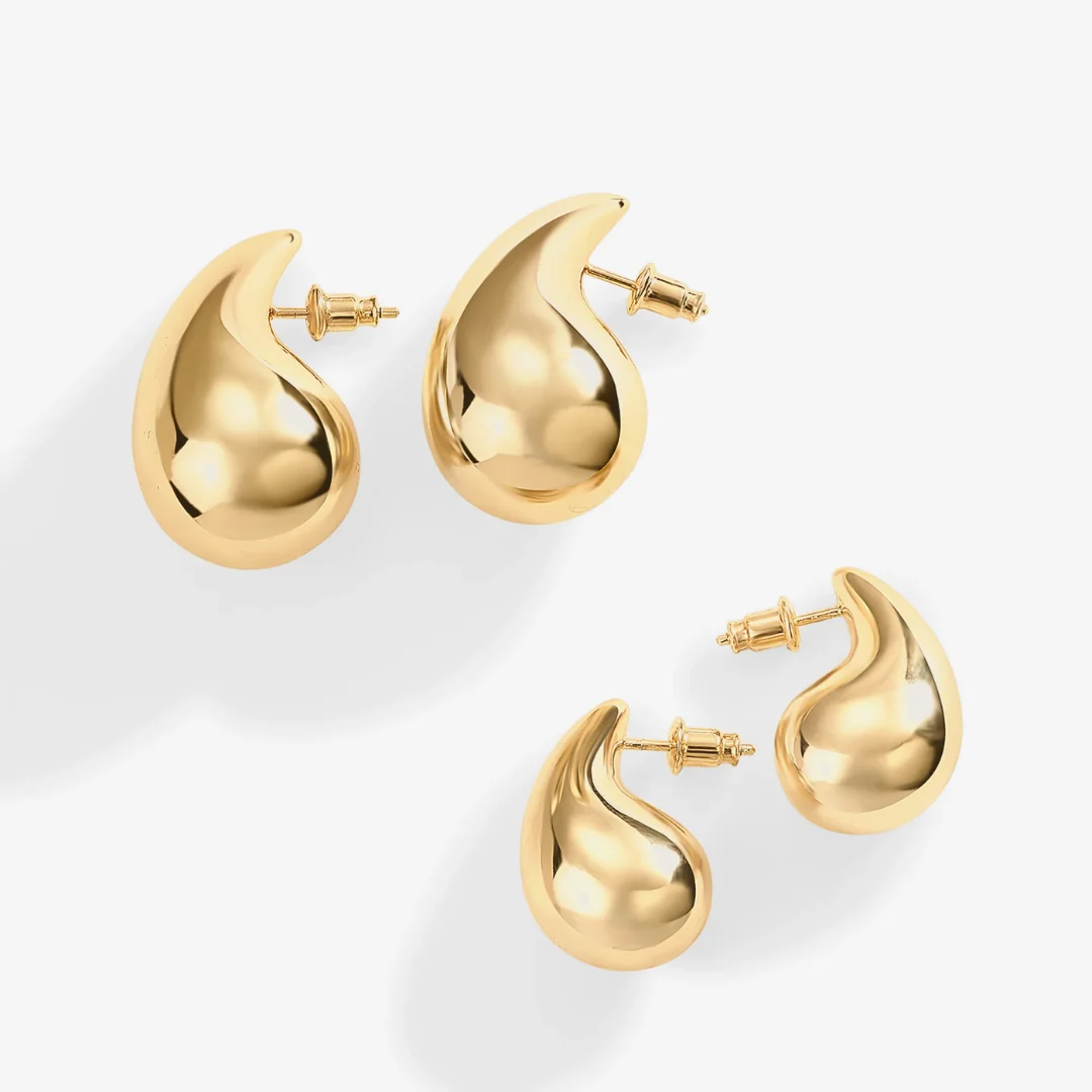 Teardrop Chunky Earrings - Image 4