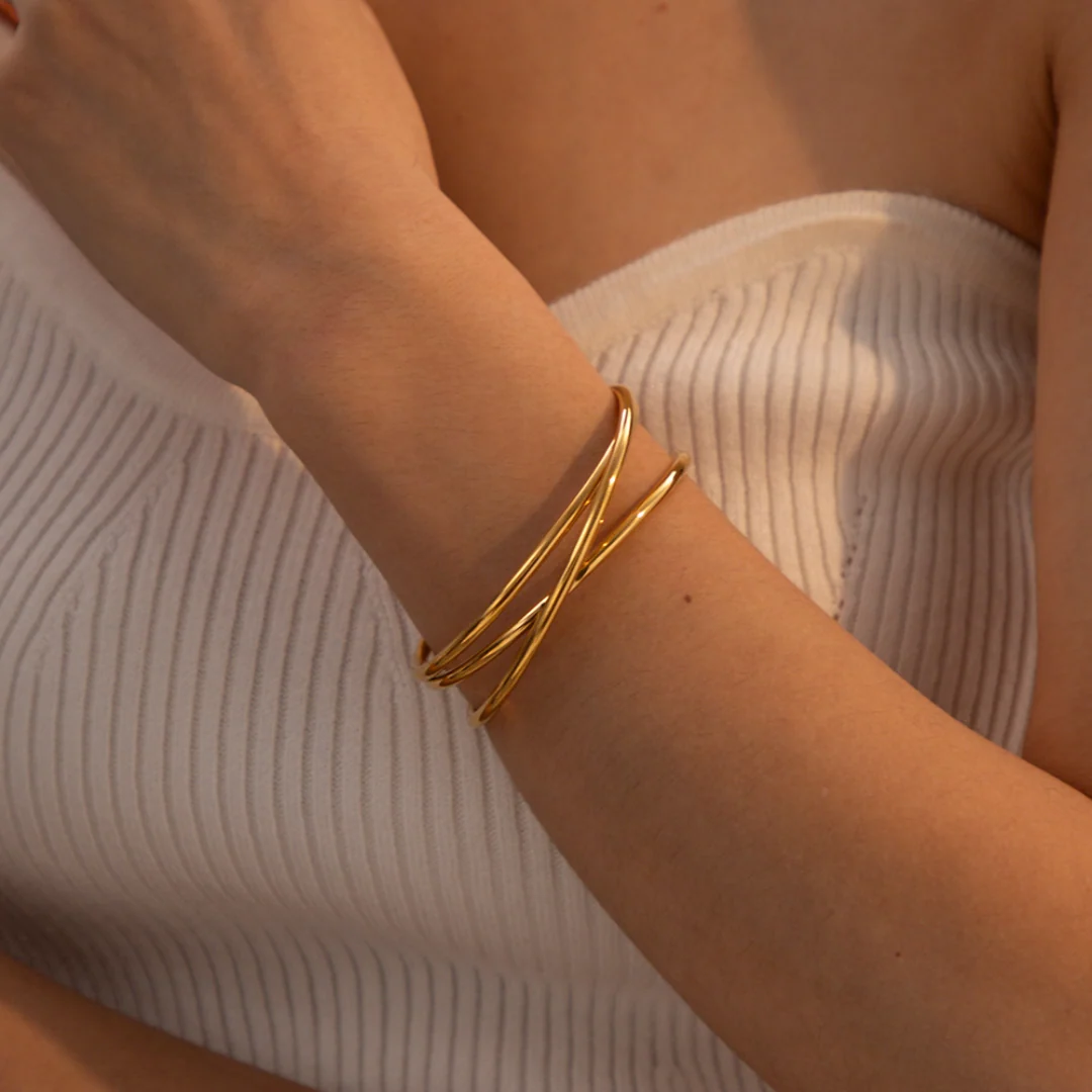Timeless Crossover Open Bracelet - Image 3