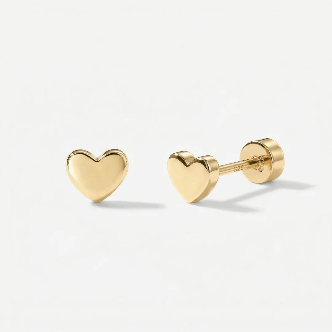 Tiny Heart Flat Back Studs