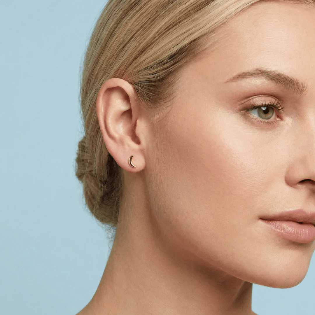 Tiny Moon Flat Back Studs - Image 2