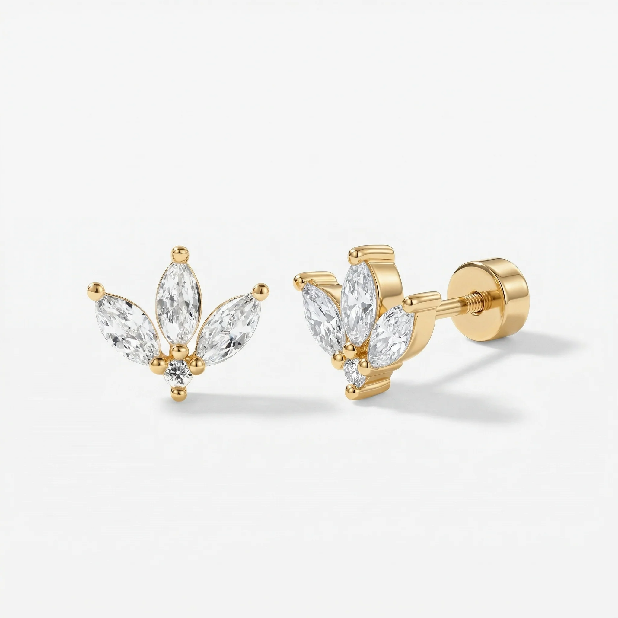Tiny Petals Flat Back Studs