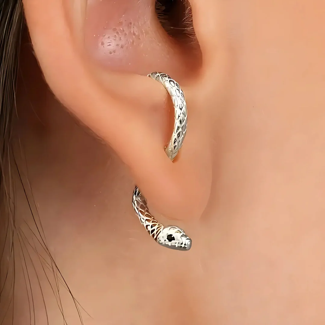 Vintage Snake Adjustable Earrings - Image 2